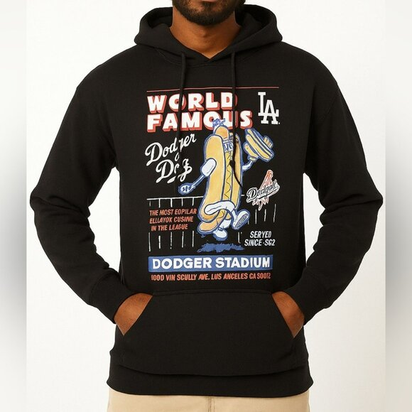 NWT Los Angeles Dodgers 1962 World Famous Dodger Dog Sweatshirt Unisex Small - Picture 1 of 11